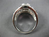 ESTATE LARGE 1.82CT AAA TOPAZ & TANZANITE 14KT WHITE GOLD 3D FILIGREE OVAL RING
