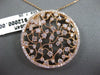 ESTATE LARGE 2.73CT DIAMOND 14K ROSE GOLD CIRCLE OF LIFE ETOILE FLOATING PENDANT