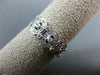 ESTATE .21CT DIAMOND 14KT WHITE GOLD 3D ETOLIE MILIGRAIN FILIGREE OVAL FUN RING