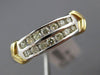 ESTATE .50CT DIAMOND 14KT TWO TONE GOLD TWO ROW V SHAPE WEDDING ANNIVERSARY RING