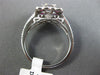 ESTATE 1.67CT DIAMOND & AAA RUBY 14KT WHITE GOLD 3D SQUARE HALO ENGAGEMENT RING