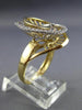 ESTATE LARGE .50CT DIAMOND 14KT WHITE & YELLOW GOLD CLASSIC MULTI SWIRL FUN RING