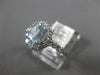 ESTATE 1.12CT DIAMOND & AAA OVAL AQUAMARINE 14KT WHITE GOLD 3D ENGAGEMENT RING