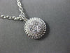 ESTATE .40CT DIAMOND 18KT WHITE GOLD 3D CLASSIC CIRCULAR PAVE FLOATING PENDANT