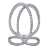 ESTATE LARGE .62CT DIAMOND 18K WHITE GOLD CLASSIS ROUND LOVE KNOT FUN RING