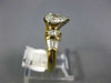 ESTATE 1.16CT MARQUISE & BAGUETTE DIAMOND 14KT 2 TONE GOLD ENGAGEMENT RING #4942