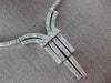 ESTATE LARGE 1.52CT DIAMOND 14KT WHITE GOLD DROP FLOATING V NECKLACE #14876