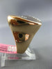 ESTATE LARGE .95CT DIAMOND 14K ROSE GOLD 3D SUN & MOON FLOWER SQUARE ETOILE RING