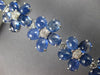 ESTATE EXTRA LARGE 55.15CT DIAMOND & AAA SAPPHIRE 18K WHITE GOLD FLOWER BRACELET