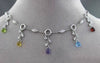 ANTIQUE 6.24CT DIAMOND & AAA EXTRA FACET MULTI GEM 14KT WHITE GOLD 3D NECKLACE