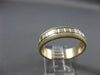 ESTATE 14KT WHITE & YELLOW GOLD 3D DIAMOND CUT WEDDING ANNIVERSARY RING  #24628