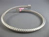 ESTATE LARGE .62CT DIAMOND 14K WHITE GOLD MESH WOVEN CRISS CROSS BANGLE BRACELET