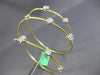 ESTATE LARGE 1.69CT DIAMOND 18K TWO TONE GOLD 3D FLOWER FLEXIBLE BANGLE BRACELET