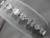 ESTATE WIDE 2.89CT DIAMOND 18KT WHITE GOLD 3D MULTI SHAPE SQUARE HEART BRACELET