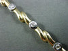 ESTATE .45CT DIAMOND 14KT WHITE & YELLOW GOLD BEZEL ETOILE FANCY TENNIS BRACELET