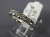 ESTATE .50CT DIAMOND 18KT WHITE GOLD 3D CLASSIC 5 STONE WEDDING ANNIVERSARY RING