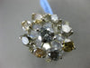 ESTATE LARGE 5.88CT MULTI COLOR DIAMOND 18KT WHITE GOLD 3D OPEN FLOWER FUN RING