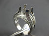 ESTATE EXTRA LARGE 1.56CT DIAMOND 14KT WHITE GOLD 3D  SEMI MOUNT ENGAGEMENT RING