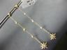 ESTATE LONG .25CT DIAMOND 14K YELLOW GOLD 3D FLOWER BY THE YARD HANGING EARRINGS