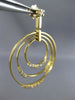 ESTATE LARGE .60CT DIAMOND 14KT YELLOW GOLD 3D CIRCULAR ETOILE HANGING EARRINGS
