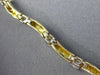 ESTATE .65CT DIAMOND 14K WHITE & YELLOW GOLD 3D ETOILE WAVE LOVE TENNIS BRACELET
