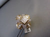 ESTATE LARGE SQUARE 4.80CT DIAMOND PRINCESS CUT 14K YELLOW GOLD CLIP EARRINGS