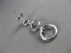 ESTATE .65CT DIAMOND 14KT WHITE GOLD 3D CIRCLE OF LIFE JOURNEY HANGING EARRINGS