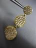 ESTATE LARGE 1.50CT DIAMOND 14KT YELLOW GOLD 3D CLUSTER JOURNEY HANGING EARRINGS