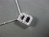 ESTATE .20CT DIAMOND 14KT WHITE GOLD 3D " B " INITIAL FLOATING PENDANT #19406