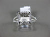 ESTATE .56CT DIAMOND 14KT WHITE GOLD 3D SQUARE HALO SEMI MOUNT ENGAGEMENT RING