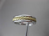 ESTATE 14KT WHITE & YELLOW GOLD HANDCRAFTED ROPE WEDDING BAND RING 5mm #23225