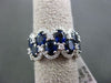 ESTATE WIDE 4.32CTW DIAMOND & AAA SAPPHIRE 18KT WHITE GOLD INFINITY ETOILE RING
