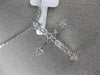 ESTATE .45CT ROUND & BAGUETTE DIAMOND 14KT WHITE GOLD 3D CLASSIC CROSS PENDANT