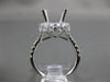 ESTATE LARGE 1.37CT ROUND DIAMOND 18KT WHITE GOLD 3D SEMI MOUNT ENGAGEMENT RING