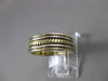 ESTATE 14KT WHITE & YELLOW GOLD HANDCRAFTED ROPE WEDDING BAND RING 6mm #23224