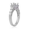 ESTATE .70CT ROUND & PRINCESS DIAMOND 14KT WHITE GOLD SEMI MOUNT ENGAGEMENT RING
