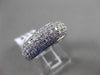 ESTATE WIDE 1.13CT DIAMOND PLATINUM FIVE ROW PAVE WEDDING ANNIVERSARY RING