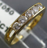 ESTATE .38CT DIAMOND 14KT YELLOW GOLD 3D CHANNEL WEDDING ANNIVERSARY RING #21549