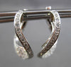 ESTATE LARGE 1.0CT DIAMOND 14KT WHITE GOLD 3D WAVE FLOATING EARRINGS F/G VSSI