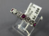 .72CT DIAMOND & AAA RUBY 18KT WHITE GOLD 3D FILIGREE ETERNITY ANNIVERSARY RING