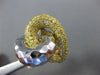 ESTATE EXTRA LARGE 2.48CT FANCY YELLOW DIAMOND 18K 2 TONE GOLD 3D LOVE KNOT RING