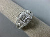 WIDE .65CT DIAMOND 14KT WHITE GOLD 3D SQUARE HALO SEMI MOUNT ENGAGEMENT RING