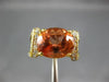ESTATE LARGE 5.77CT DIAMOND & AAA PEACH MORGANITE 14K WHITE GOLD ENGAGEMENT RING