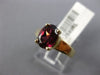 ESTATE 1.50CT RHODOLITE 14K YELLOW GOLD 3D SOLITAIRE OVAL LUCIDA ENGAGEMENT RING