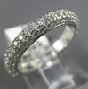 ESTATE 1.78CT DIAMOND 18KT WHITE GOLD 3D CLASSIC 3 ROW ETERNITY ANNIVERSARY RING