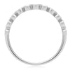 ESTATE .22CT DIAMOND 14K WHITE GOLD FILIGREE SEMI ETERNITY ANNIVERSARY RING BAND