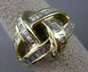 ESTATE LARGE 1.20CT DIAMOND 14KT YELLOW GOLD CRISS CROSS LOVE KNOT RING #19271