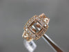 ESTATE LARGE .20CT DIAMOND 14KT ROSE GOLD 3D MILGRAIN SEMI MOUNT ENGAGEMENT RING