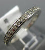 ESTATE .26CT DIAMOND 14K WHITE GOLD 3D SEMI ETERNITY WEDDING ANNIVERSARY RING