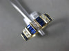 ESTATE 1.24CT DIAMOND & AAA SAPPHIRE 14KT YELLOW GOLD THREE ROW ANNIVERSARY RING